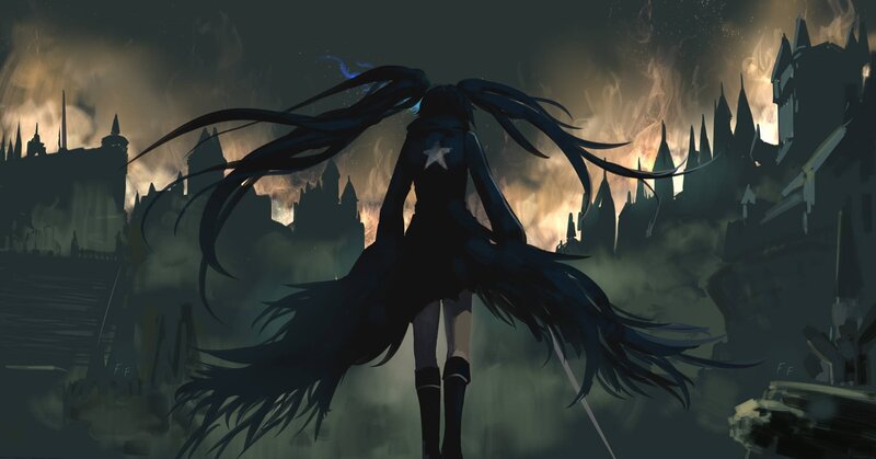 Character with Long Black Hair — Dramatic