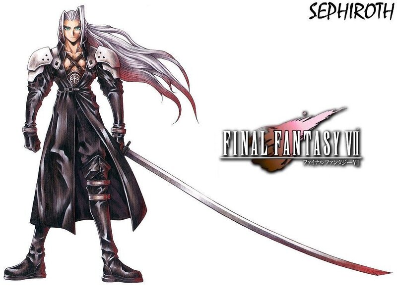 Character with Long Hair — Black, Dramatic, Manga, Sword, Coat, Armor, White