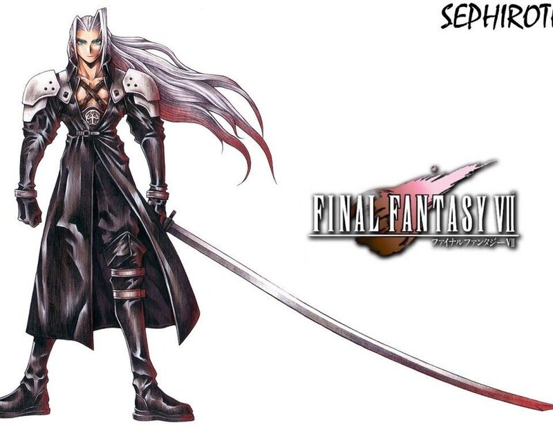 Character with Long Hair — Black, Dramatic, Manga, Sword, Coat