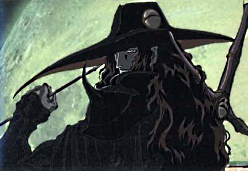 Character with Long Hair — Black, Dramatic, Night