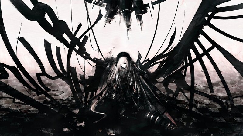 Character with Long Hair — Black, Dramatic