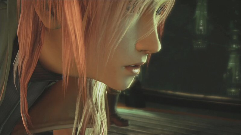 character with long hair in profile