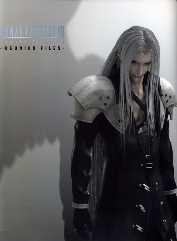 Character with Long Silver Hair — Black