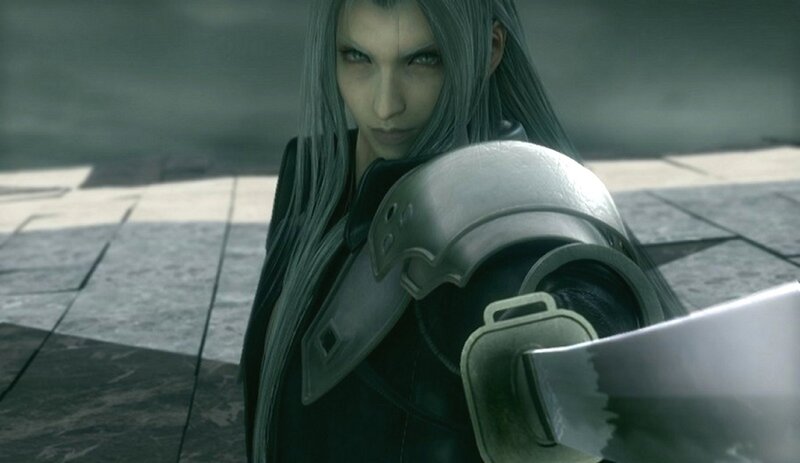 Character with Long Silver Hair — Gray