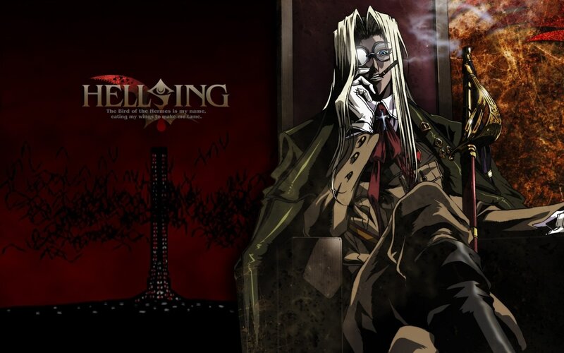 Character with Long White Hair — Red, Dramatic, Night
