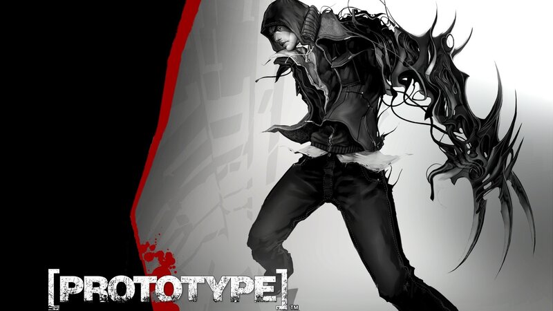 Character with Mechanical Arm — Black, Dramatic, Digital Art, Hoodie
