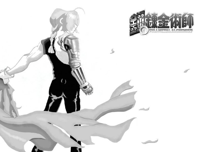 Character with Mechanical Arm — Black, Dramatic, Manga