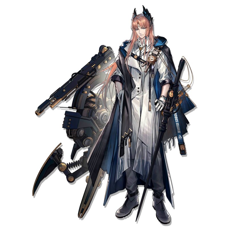 Character with Mechanical Arm — White