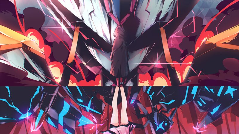 Character with Mechanical Wings — Red