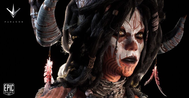Character with Painted Face
