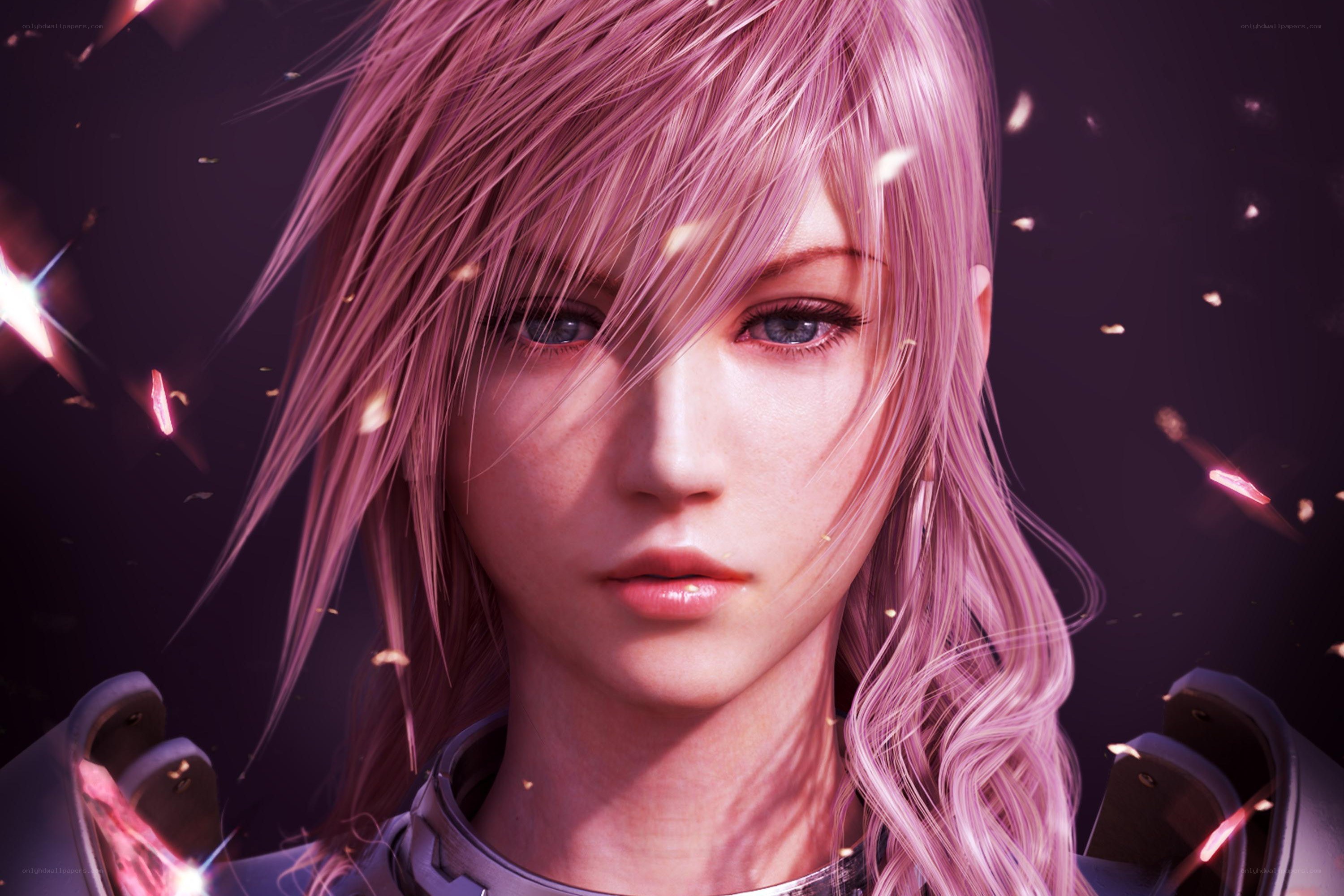 Character with pink hair