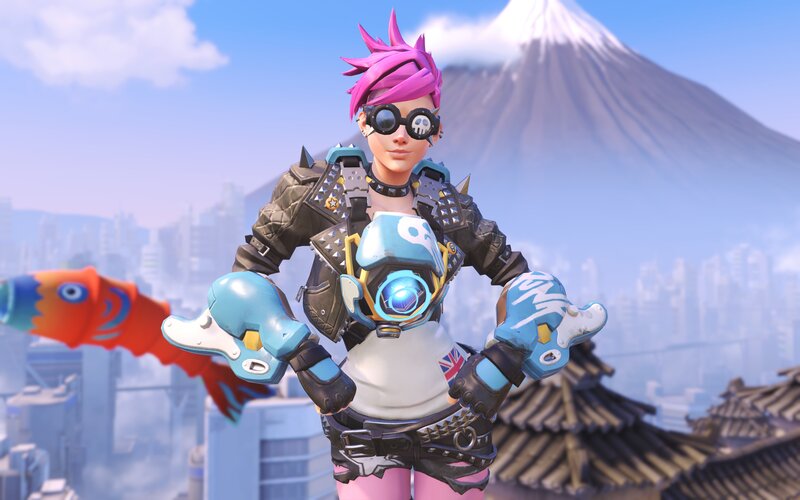 Character with Pink Hair — Confident