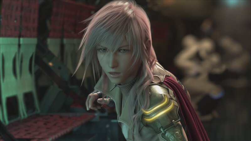 Character with Pink Hair — Gray, Serious, 3d Render, Armor, Cape, Weapon