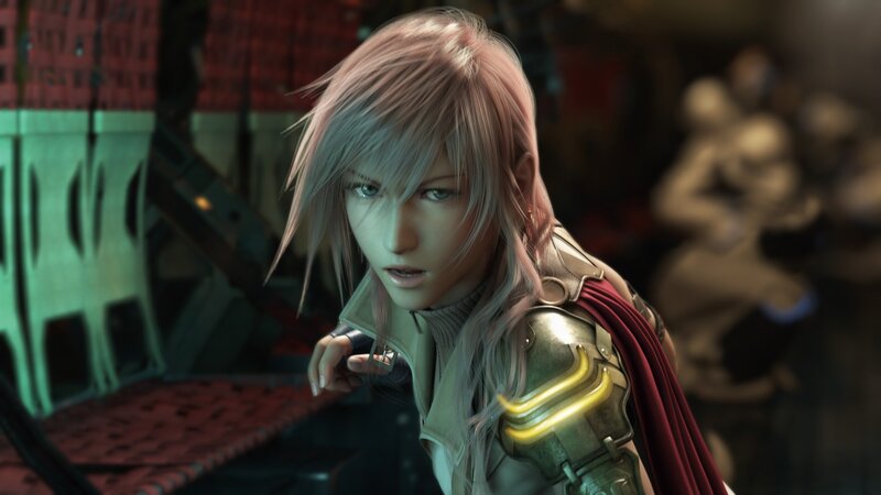 Character with Pink Hair — Gray, Serious, 3d Render, Armor