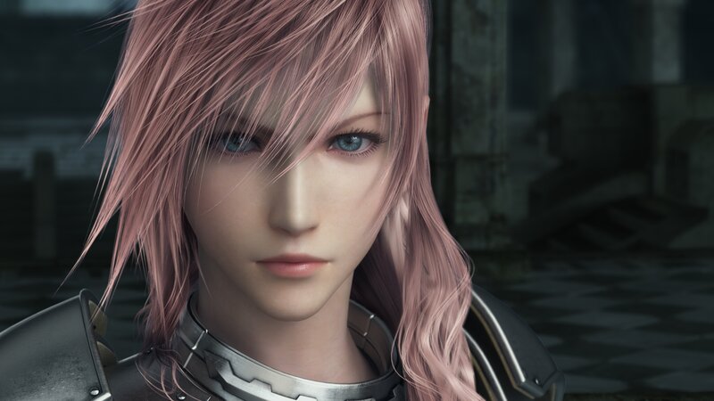 Character with Pink Hair — Serious, 3d Render, Armor, Blue Eyes, Long Hair
