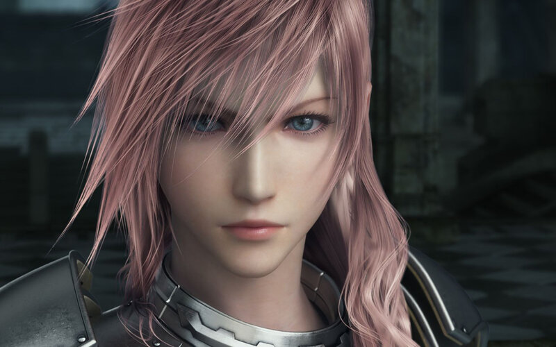 Character with Pink Hair — Serious, 3d Render, Armor, Blue Eyes