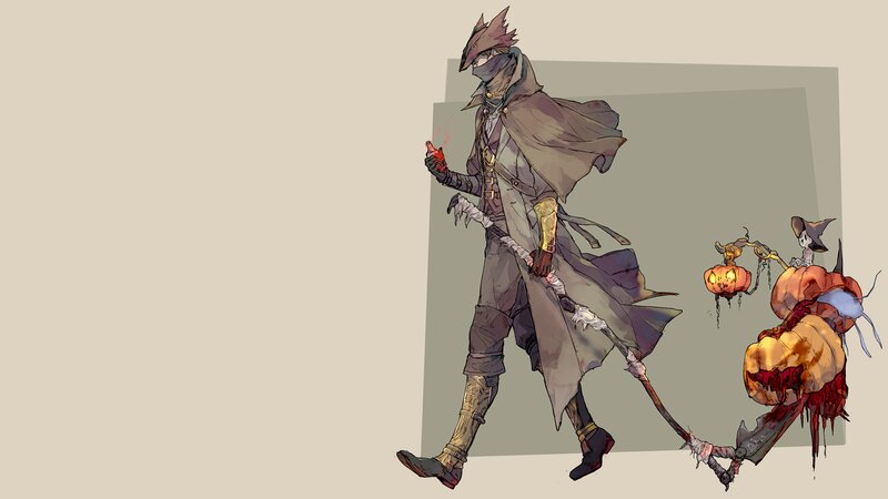 Character with Pumpkin Creature