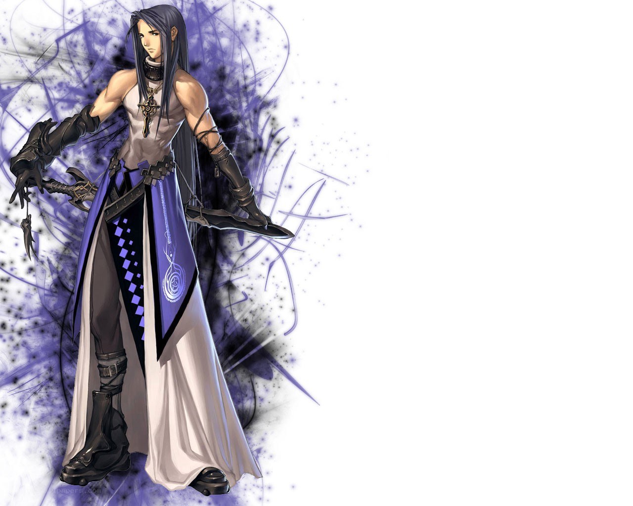 character with purple cape