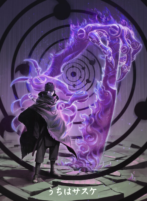 Character with Purple Energy — Dramatic