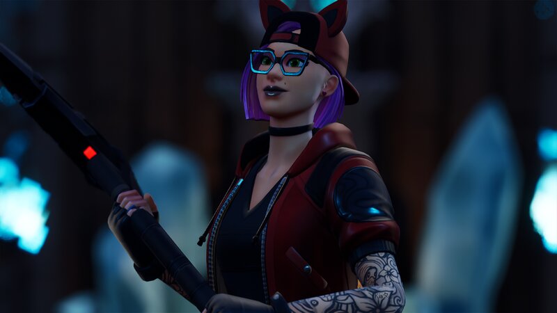 Character with Purple Hair — Dark