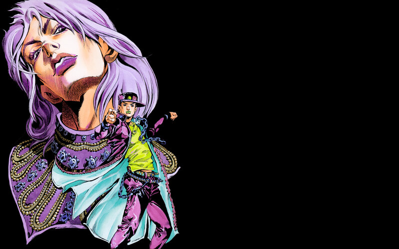 Character with Purple Hair — Dramatic, Manga