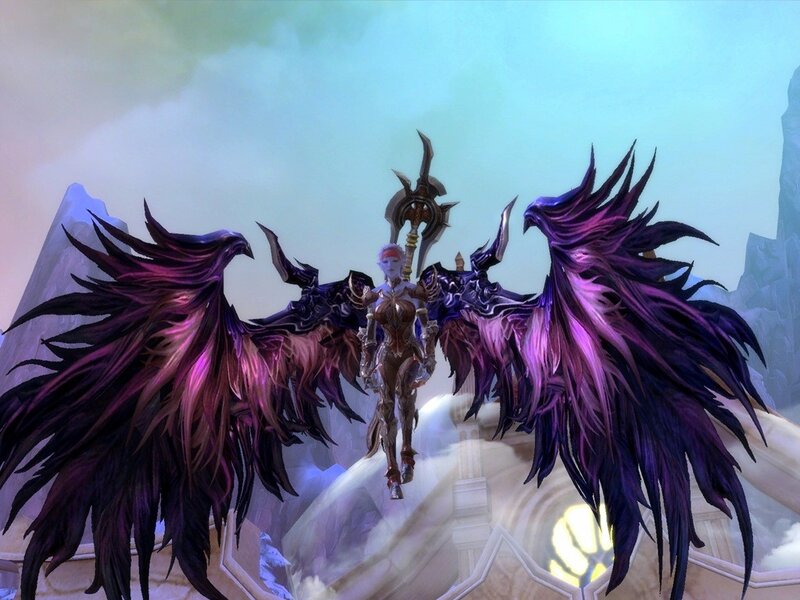 Character with Purple Wings — Dramatic, 3d Render