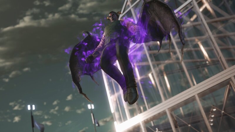 Character with Purple Wings — Dramatic, Night