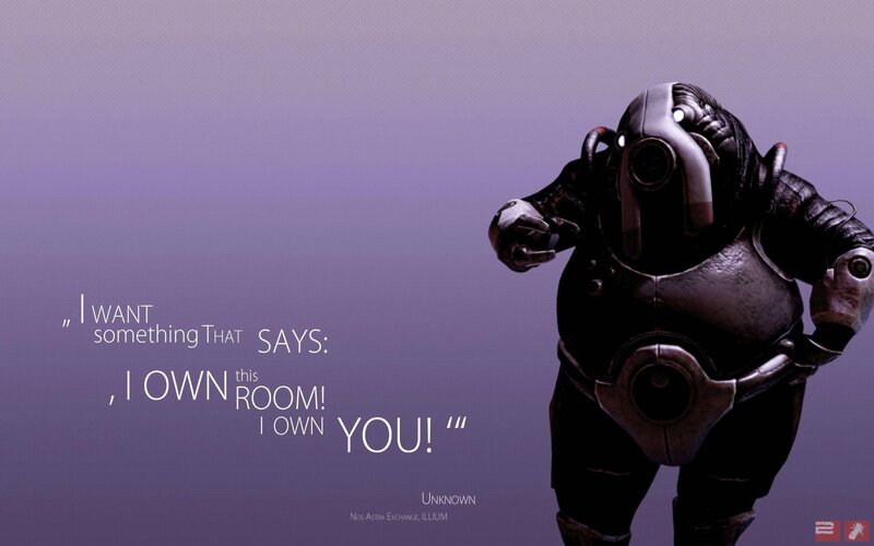 character with quote from game
