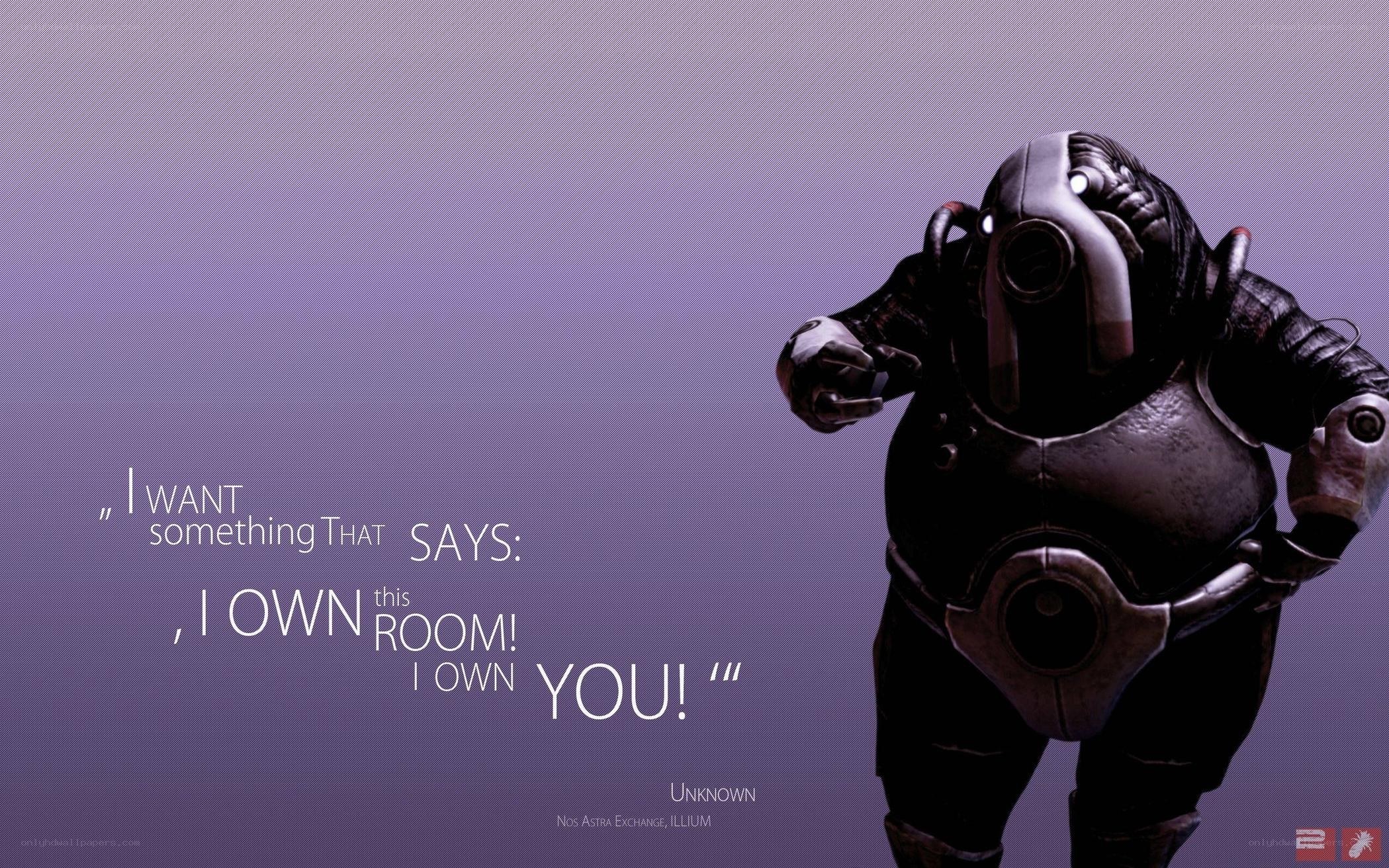 character with quote from game