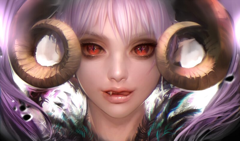 Character with Ram Horns
