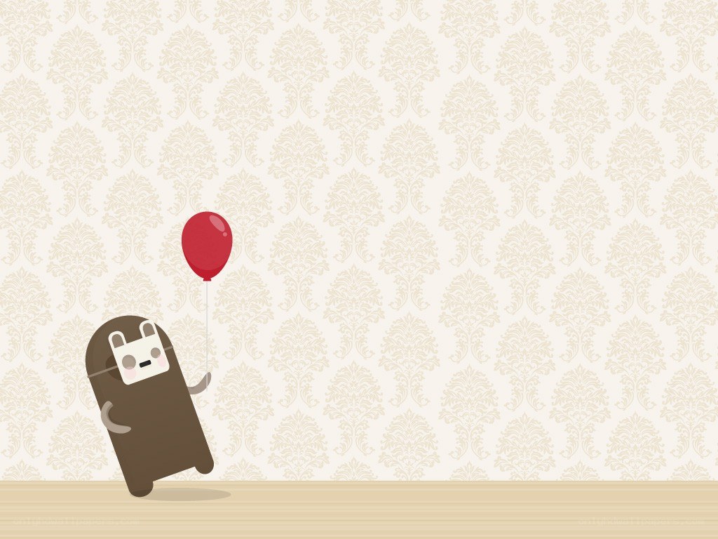 character with red balloon