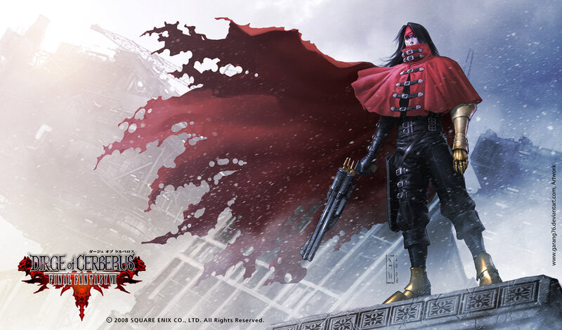 Character with Red Cape — Dramatic, Winter