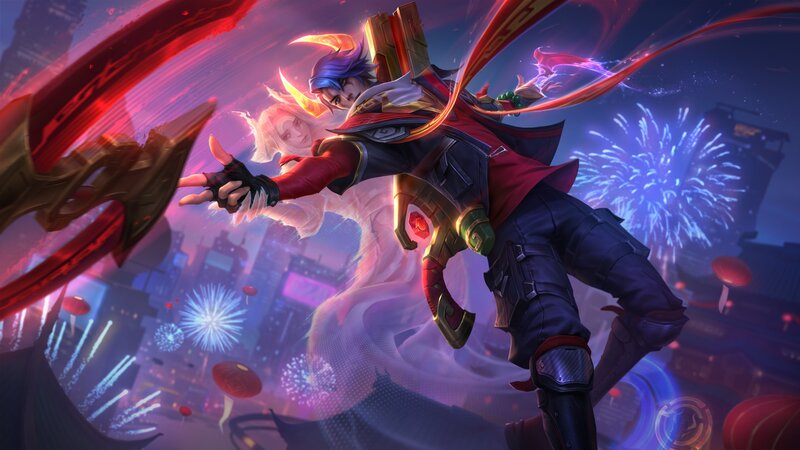 Character with Red Cape — Purple