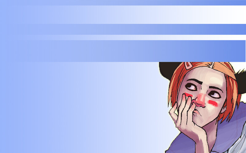 character with red cheeks