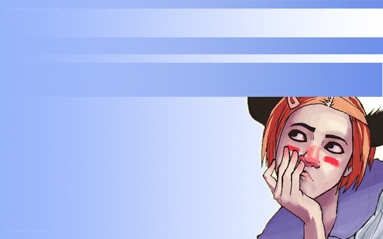 character with red cheeks