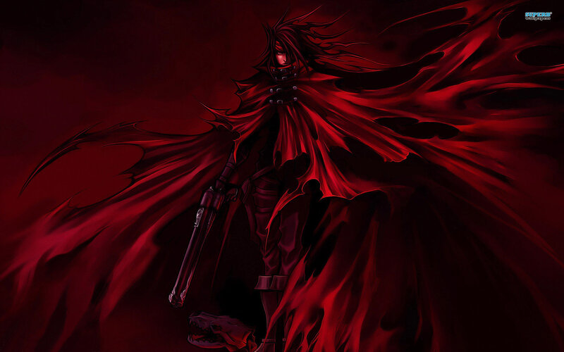 Character with Red Cloak — Dramatic, Anime, Sword