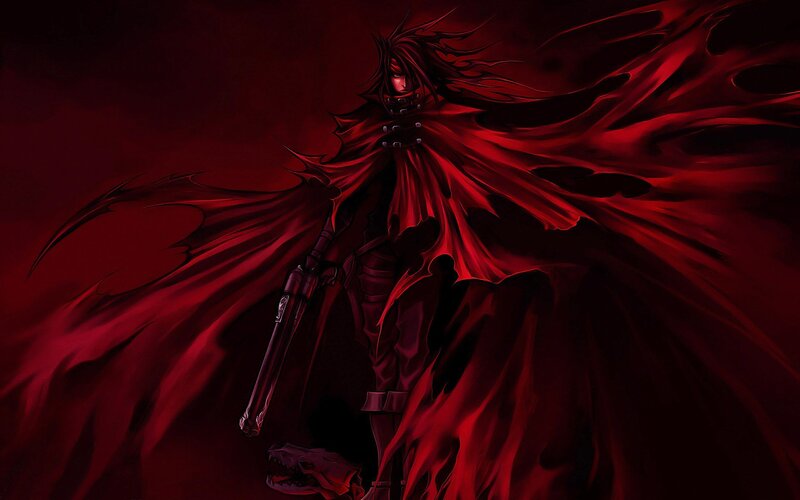 Character with Red Cloak — Dramatic, Digital Art, Sword, Cape