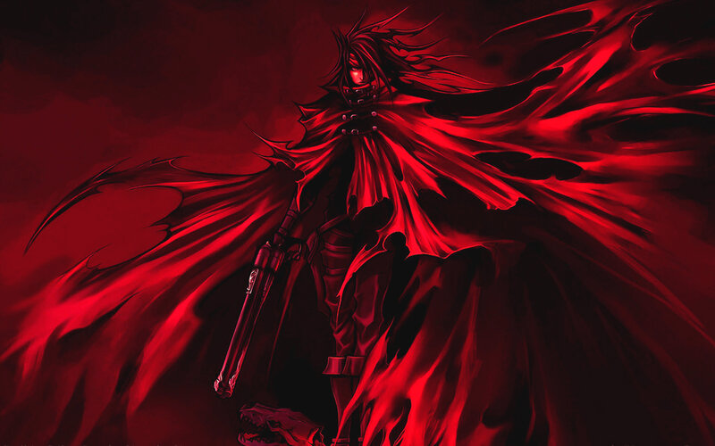Character with Red Cloak — Dramatic, Digital Art, Sword