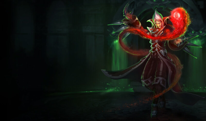 Character with Red Energy — Black, Dramatic