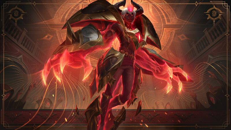 Character with Red Energy — Dramatic, Digital Art, Armor