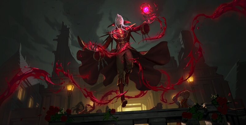 Character with Red Energy — Dramatic, Night