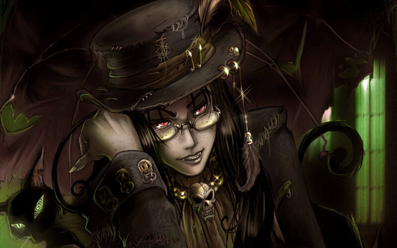 Character with Red Eyes — Black, Dark