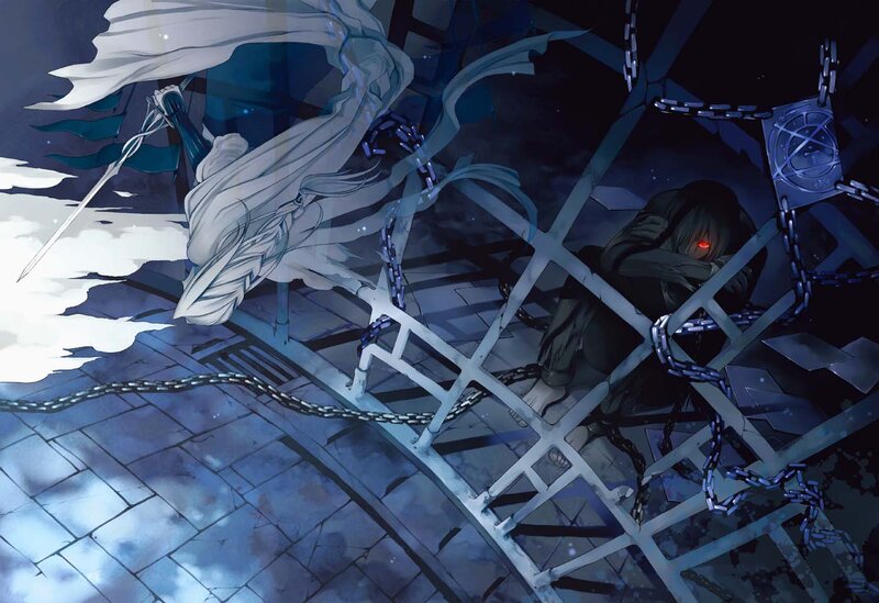 Character with Red Eyes — Blue, Dramatic