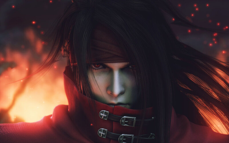Character with Red Eyes — Dramatic, Digital Art, Red Coat