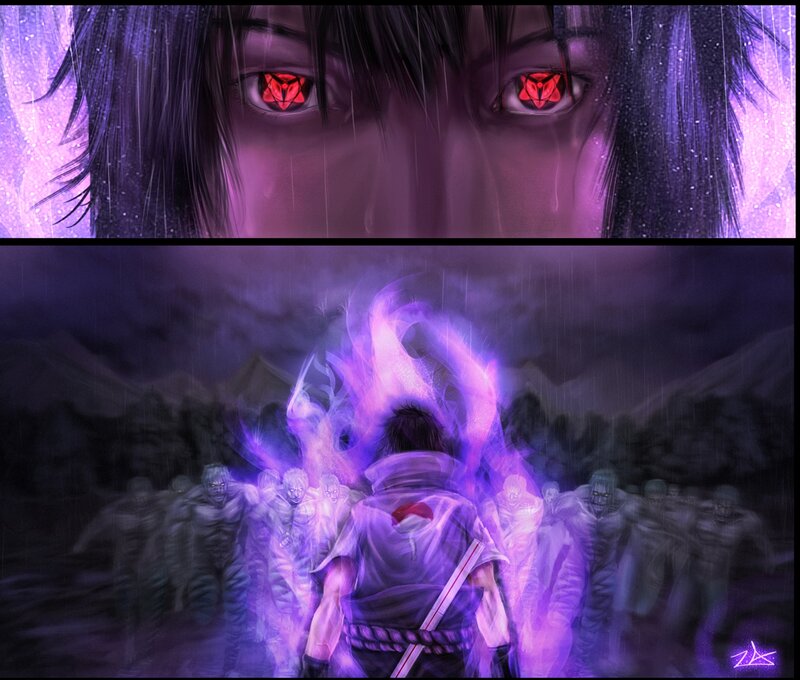 Character with Red Eyes — Purple, Dramatic