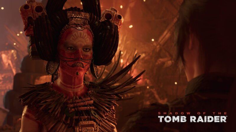 Character with Red Face Paint
