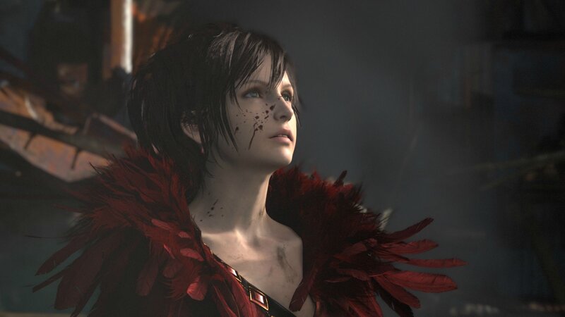 Character with red feathers