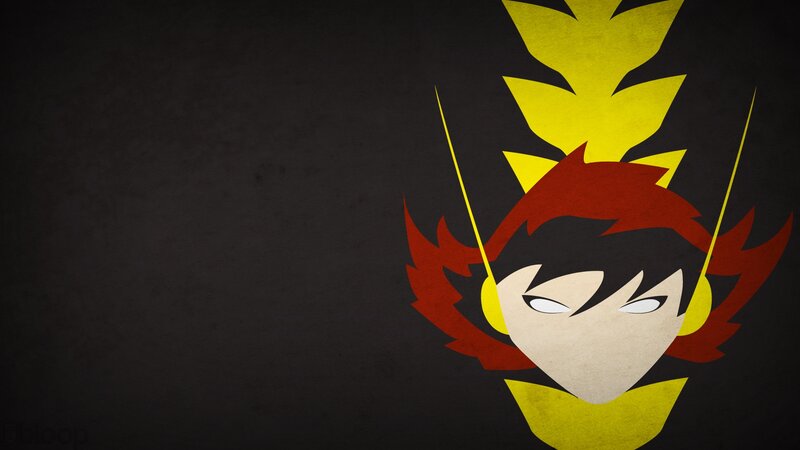 Character with Red Hair — Black, Dramatic, Digital Art, Yellow Crown