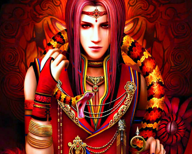 Character with Red Hair — Dramatic, Digital Art