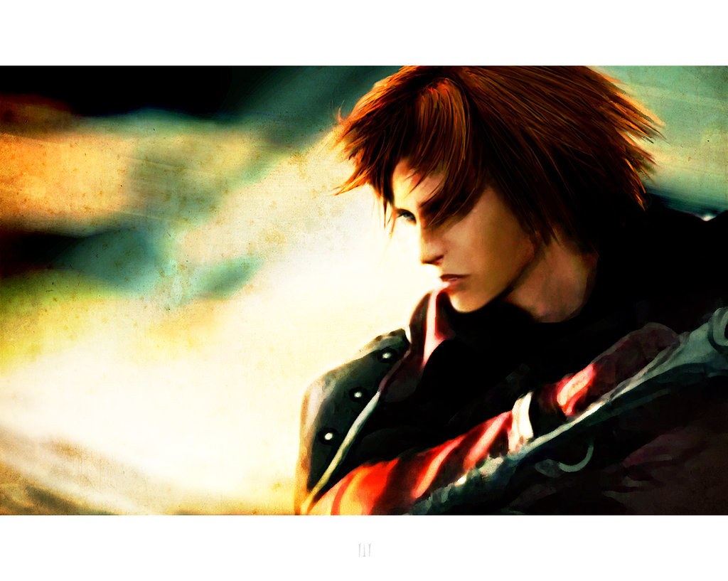 character with red hair in dramatic light